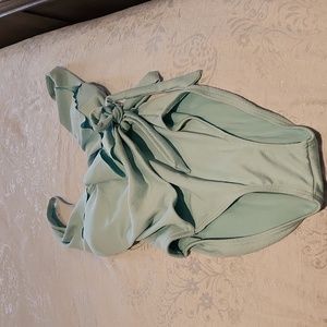 VINCE Camuto Ruffle Wrap-Tie One-Piece Women's Swimsuit